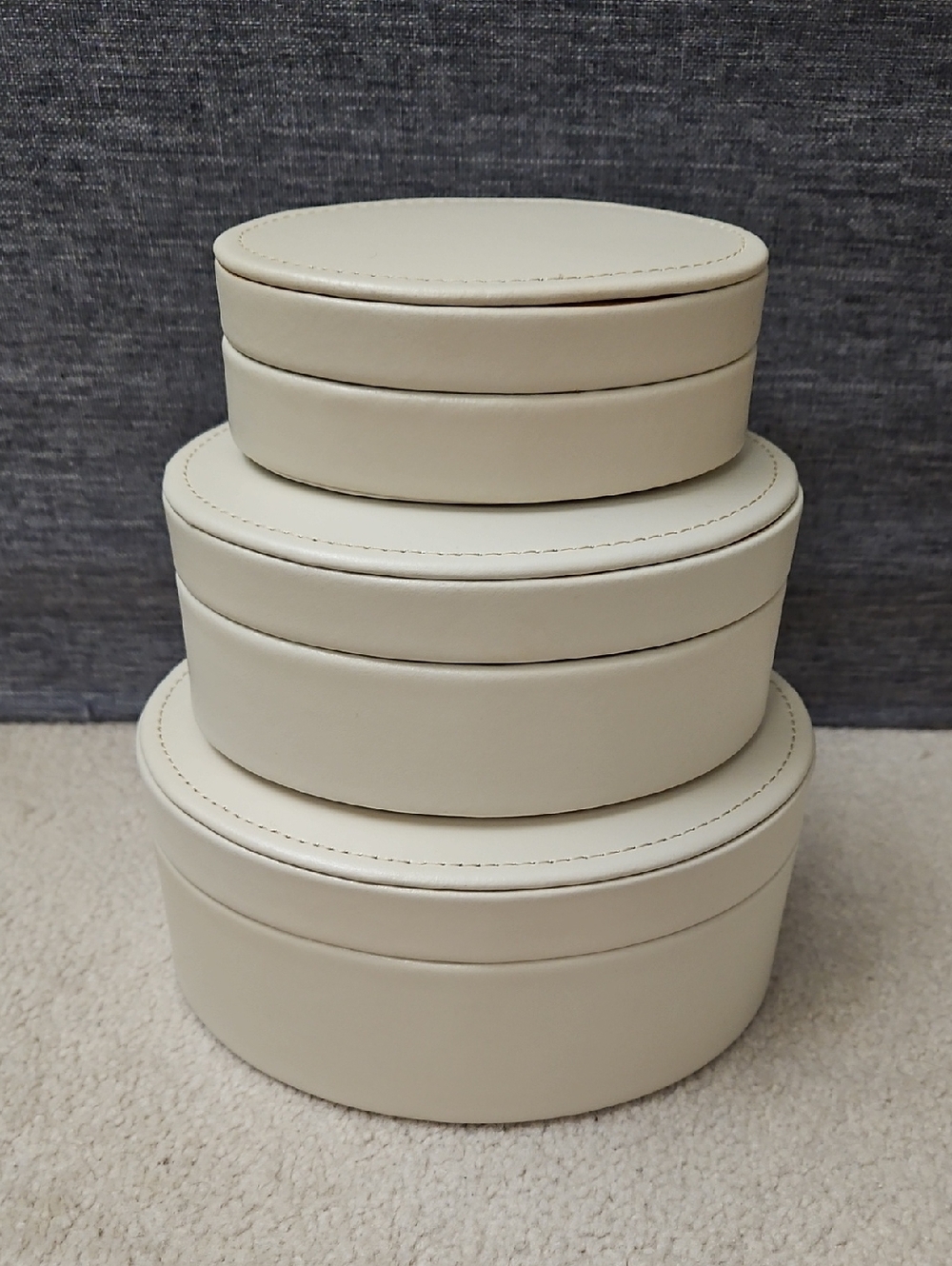 Danier Genuine Leather Nesting Storage Jewelery Boxes Set